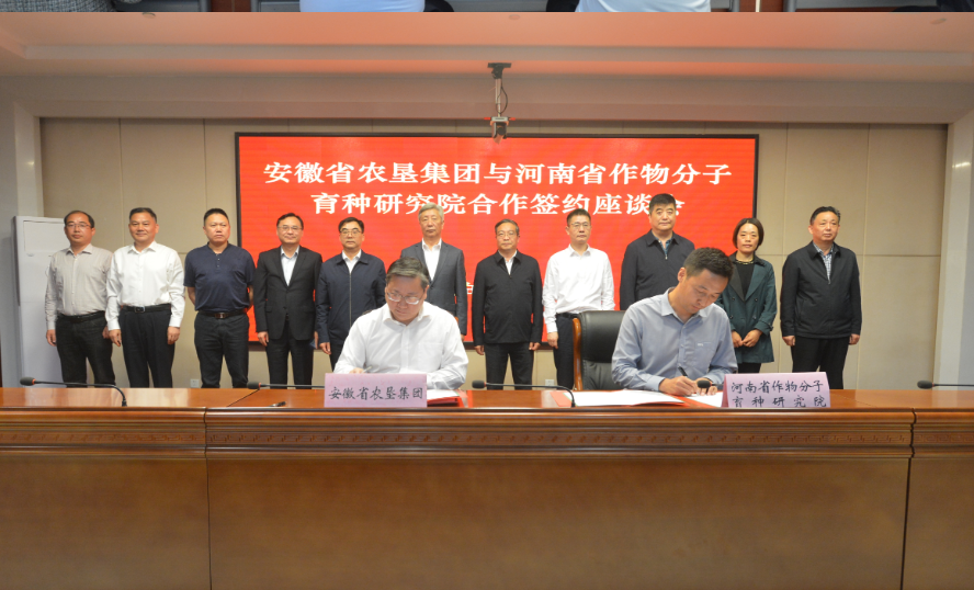 安徽省农垦集团与河南省作物分子育种研究院举行合作签约座谈会